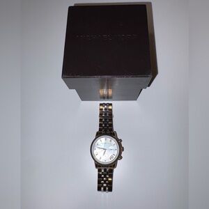 Michael Kors Silver and Chocolate Gold Women's Oversize Watch